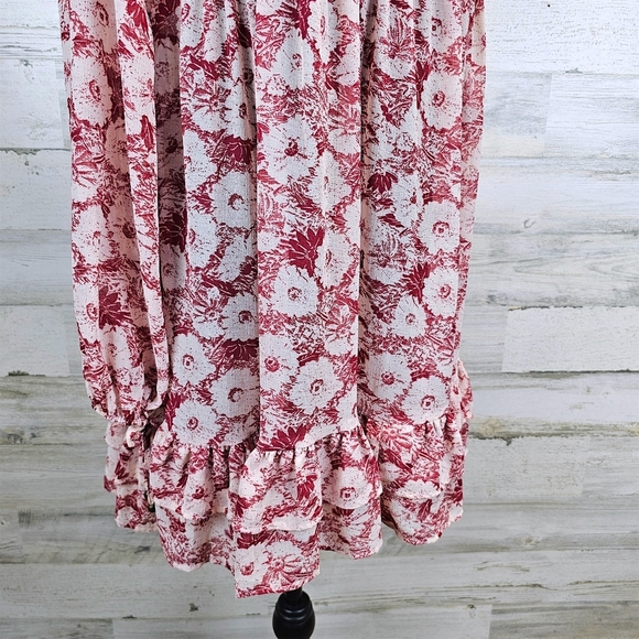 Free People These Dreams Floral Ruffle Mini Dress XS Boho Cottagecore Festival - Picture 13 of 16